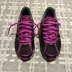 Nike Women's Pink and Black Running Shoes